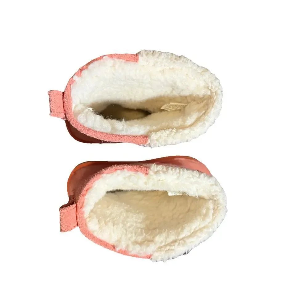 Koolaburra By Ugg Girls Youth Sz 5 Michon Short Boots Coral Pink Suede